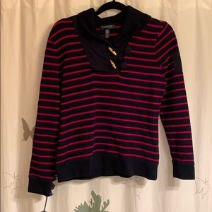 Lauren Ralph Lauren navy / red striped sweatshirt